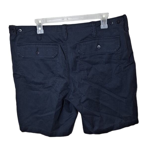 Lands' End Men's 37 Blue Navy Traditional Fit No Iron Chino Shorts 9" Inseam - Picture 4 of 9